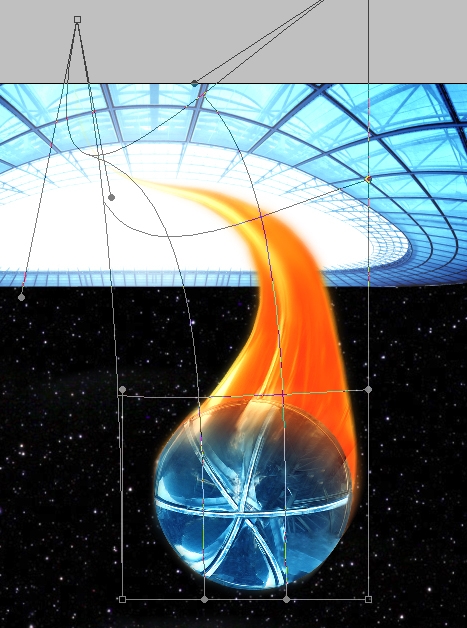 Creation of Burning Spaceship  : Step 8